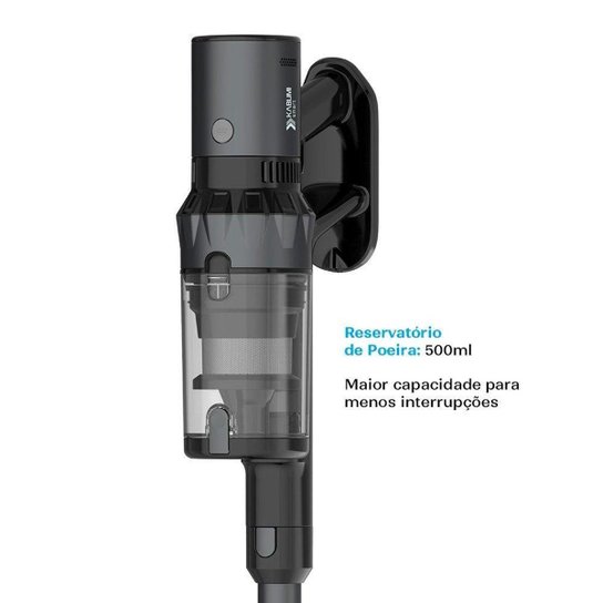 Aspirador de Pó Vertical Sem Fio KABUM! smart Lite, 2 em 1, 500W, Bivolt, 500ml, Preto - KSAV200PT