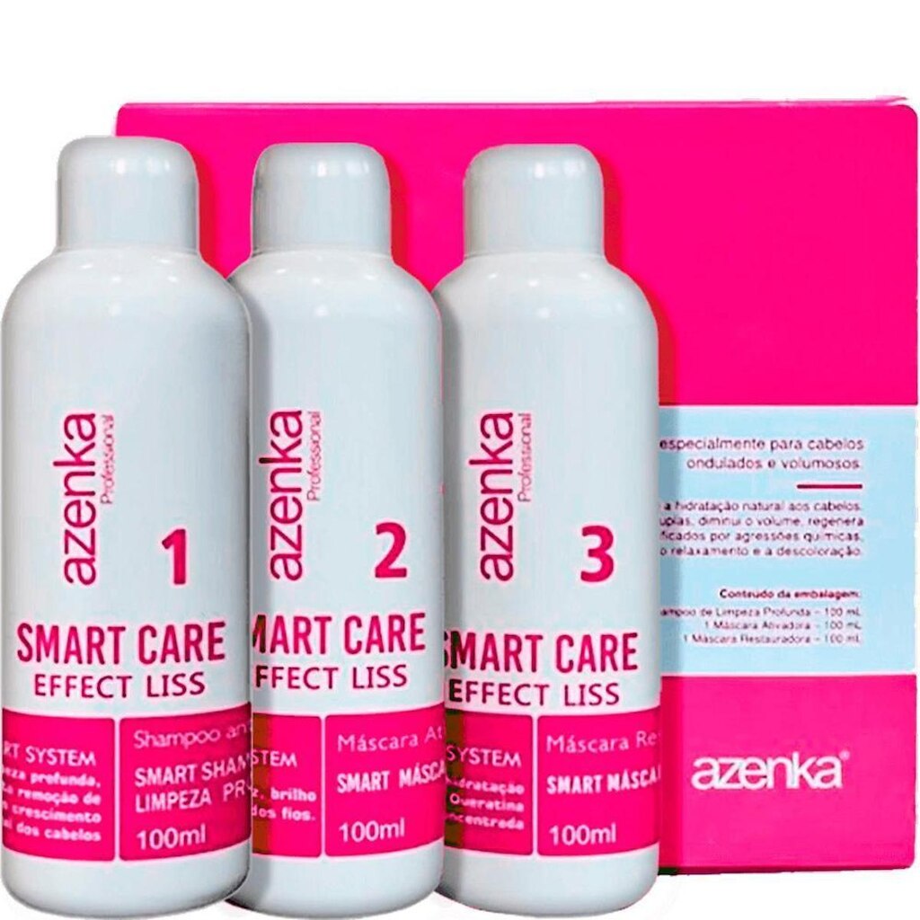 Azenka Smart Care Effect Liss - Escova Redutora 3x 100ml