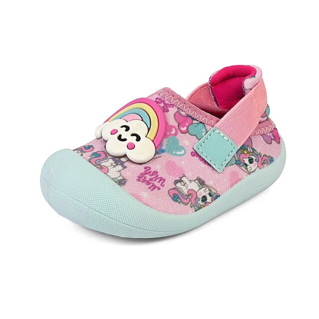 Babuche Esportiva Slip On Bebê Menina Sapatinho Infantil Confortável Rosa Azul Mzkid