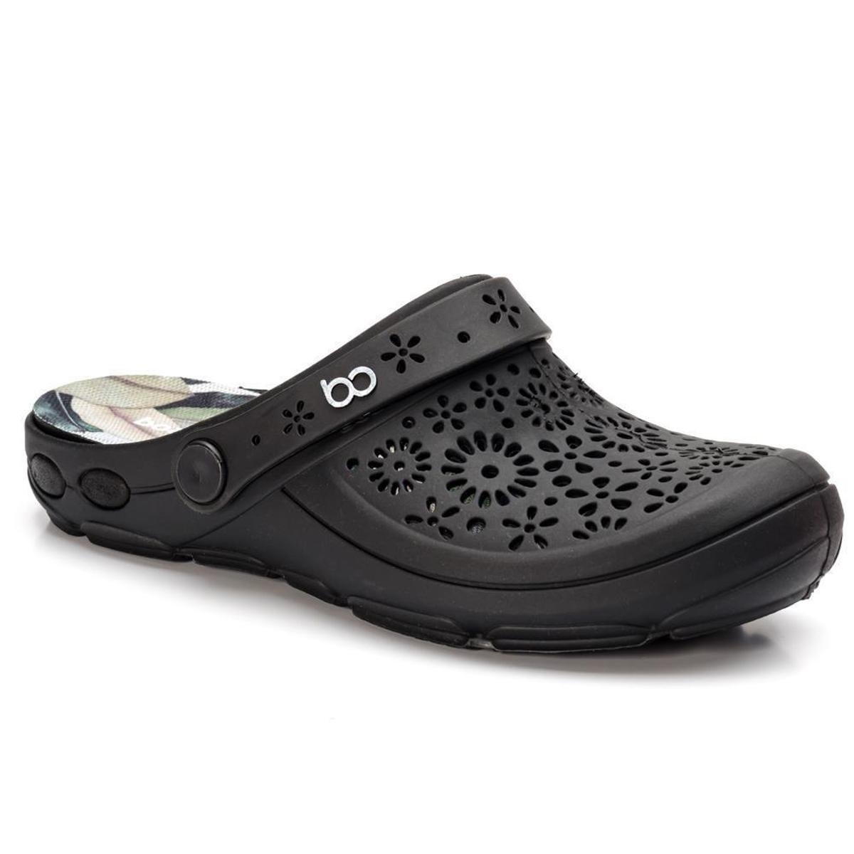 Babuche Feminino Sandália Confortável Calce Fácil Dia a Dia - Preto Menor preço em Babuche Feminino Sandália Confortável Calce Fácil Dia a Dia - Preto