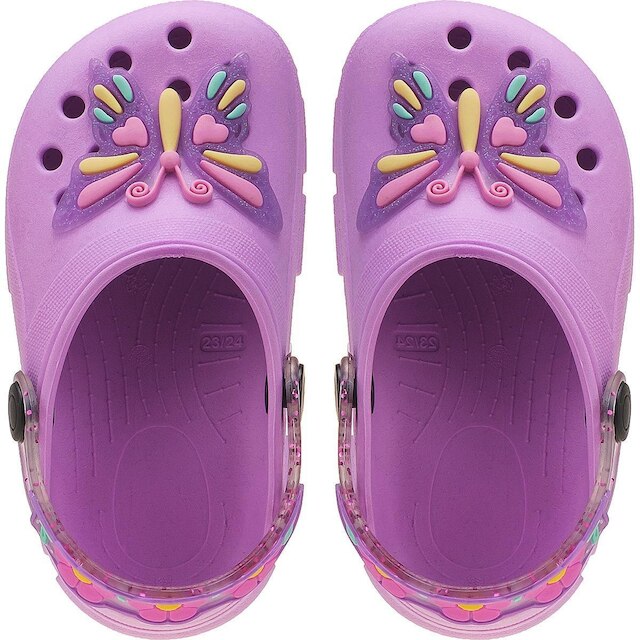 Babuche Infantil Kidstep Borboleta Lilas