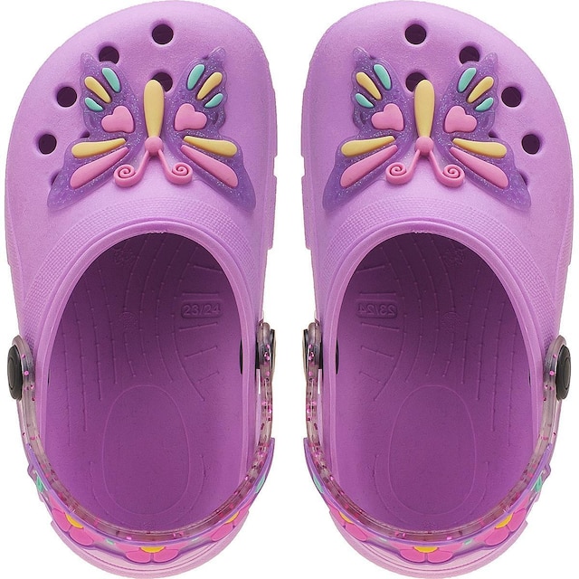 Babuche Infantil Kidstep Borboleta Lilas