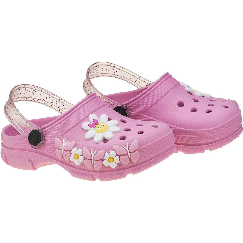 Babuche Infantil Kidstep Com Aplicação De Flores