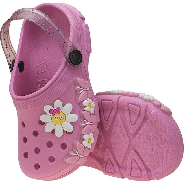 Babuche Infantil Kidstep Com Aplicação De Flores