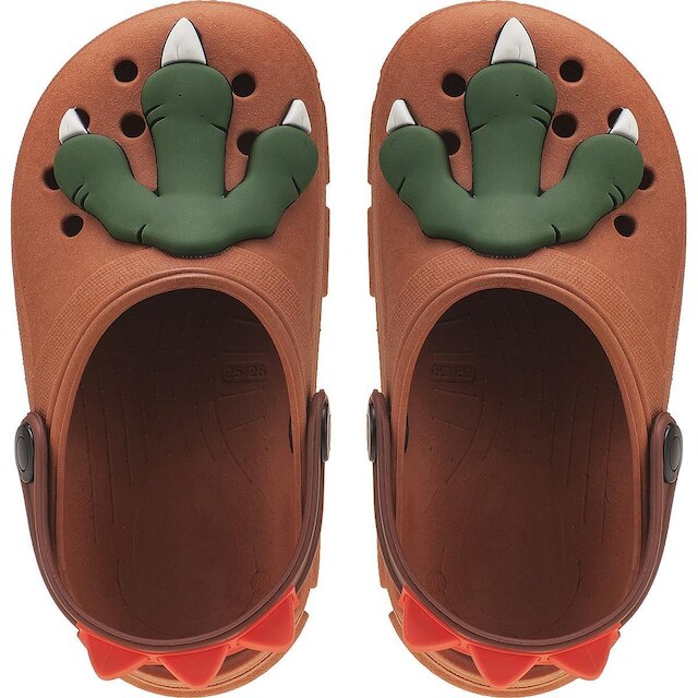 Babuche Infantil Kidstep Dino Garra Marrom