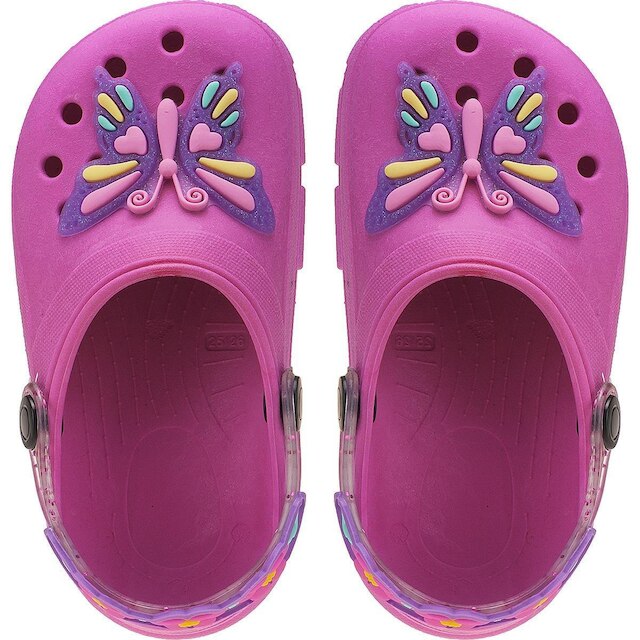 Babuche Infantil Kidstep Pink Borboleta