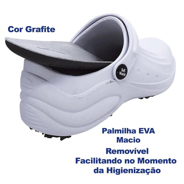 Babuche Profissional SoftWorks Antiderrapante Trabalho EPI CA 37213 BB61