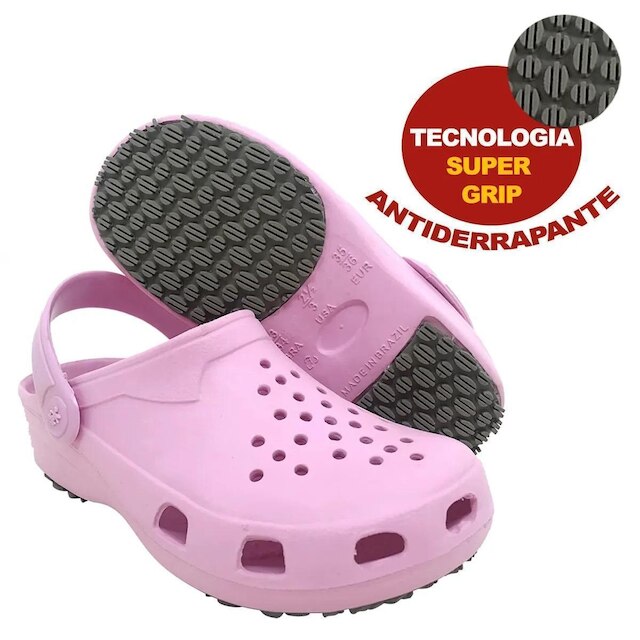 Babuche Profissional SoftWorks Mania Conforto Antiderrapante Trabalho EPI Perfuros EVA BB31 Branco