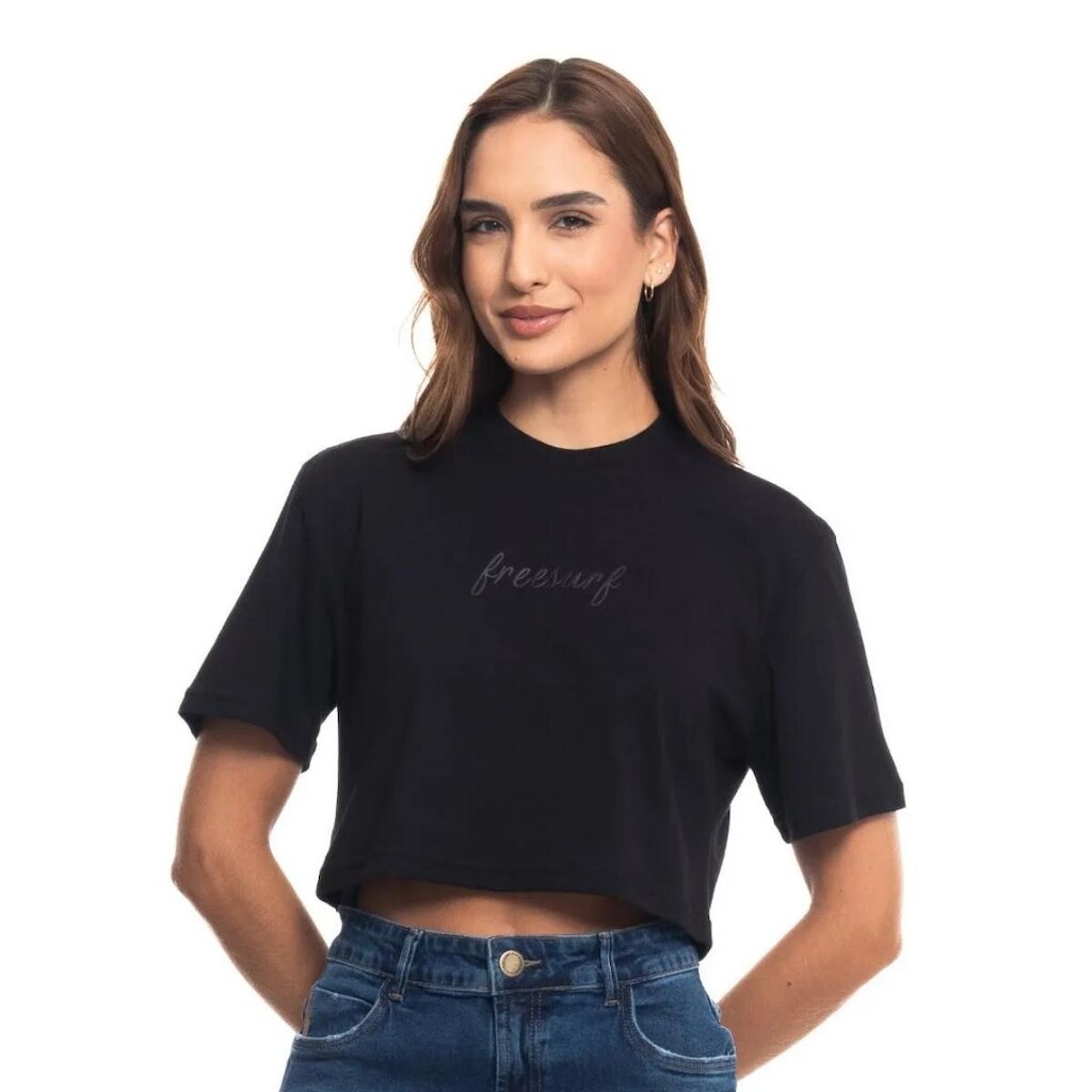 Baby Cropped Freesurf Free Preto