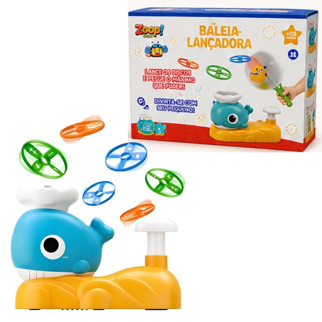 Baleia Lançadora de Discos Zoop Toys Infantil