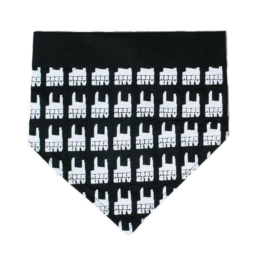 Bandana Rock City Para Cachorro Logo Preto