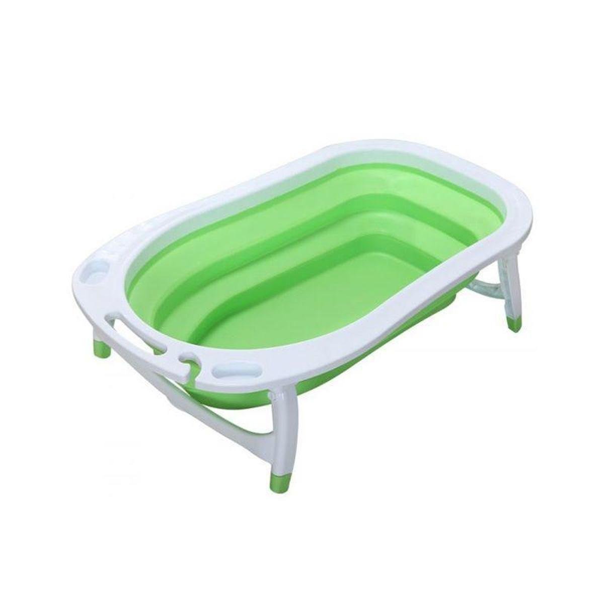 Banheira Para Bebê Portátil Dobrável Flexível Verde - Verde Menor preço em Banheira Para Bebê Portátil Dobrável Flexível Verde - Verde