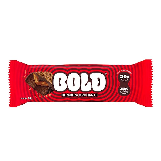 Barra de Proteína BOLD Snacks Bombom Crocante (20g de Proteína) - Caixa com 12 unidades