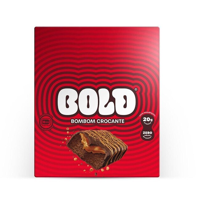 Barra de Proteína BOLD Snacks Bombom Crocante (20g de Proteína) - Caixa com 12 unidades