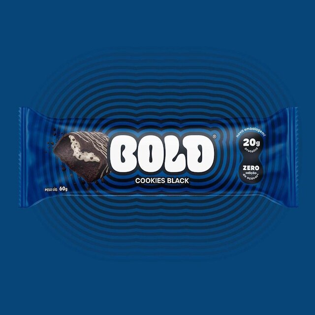 Barra de Proteína BOLD Snacks Cookies Black (20g de Proteína) - Caixa com 12 unidades
