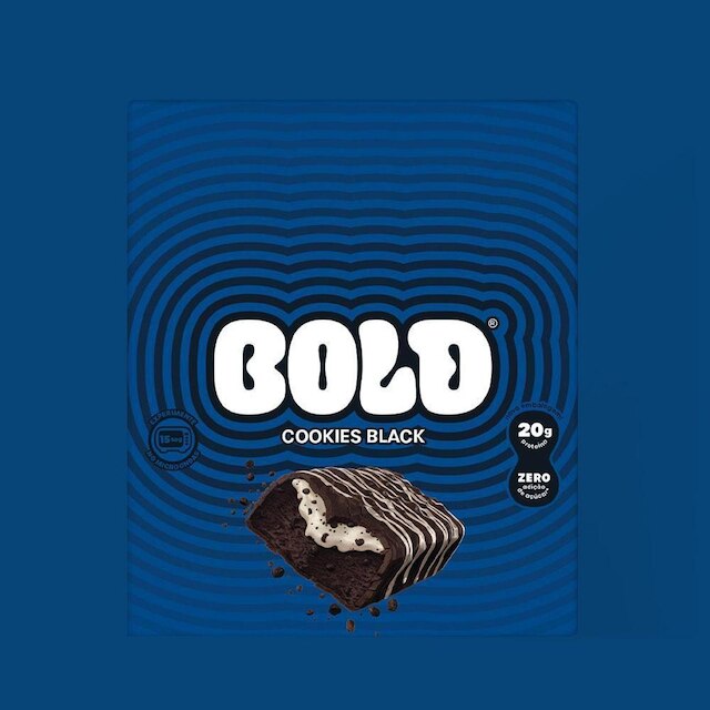 Barra de Proteína BOLD Snacks Cookies Black (20g de Proteína) - Caixa com 12 unidades