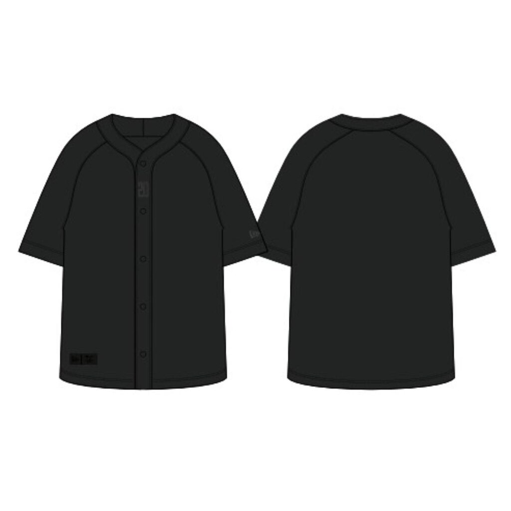 BASEBALL NEW ERA JERSEY URBAN SLEEK BLACK