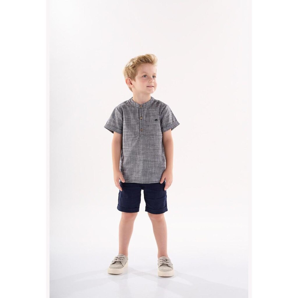 Bata em Algodão e Linho Infantil para Menino Up Baby