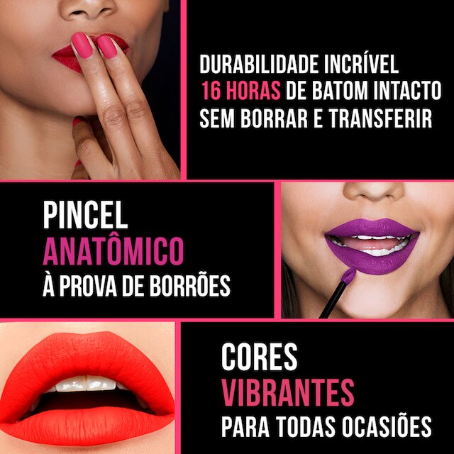 Batom Líquido SuperStay Matte Ink Maybelline Seductress, 5ml
