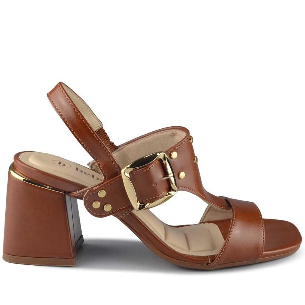 BEBECE Sandália Salto Bloco Bebece Feminina T6011-202 NP EGEU AVEIA 36