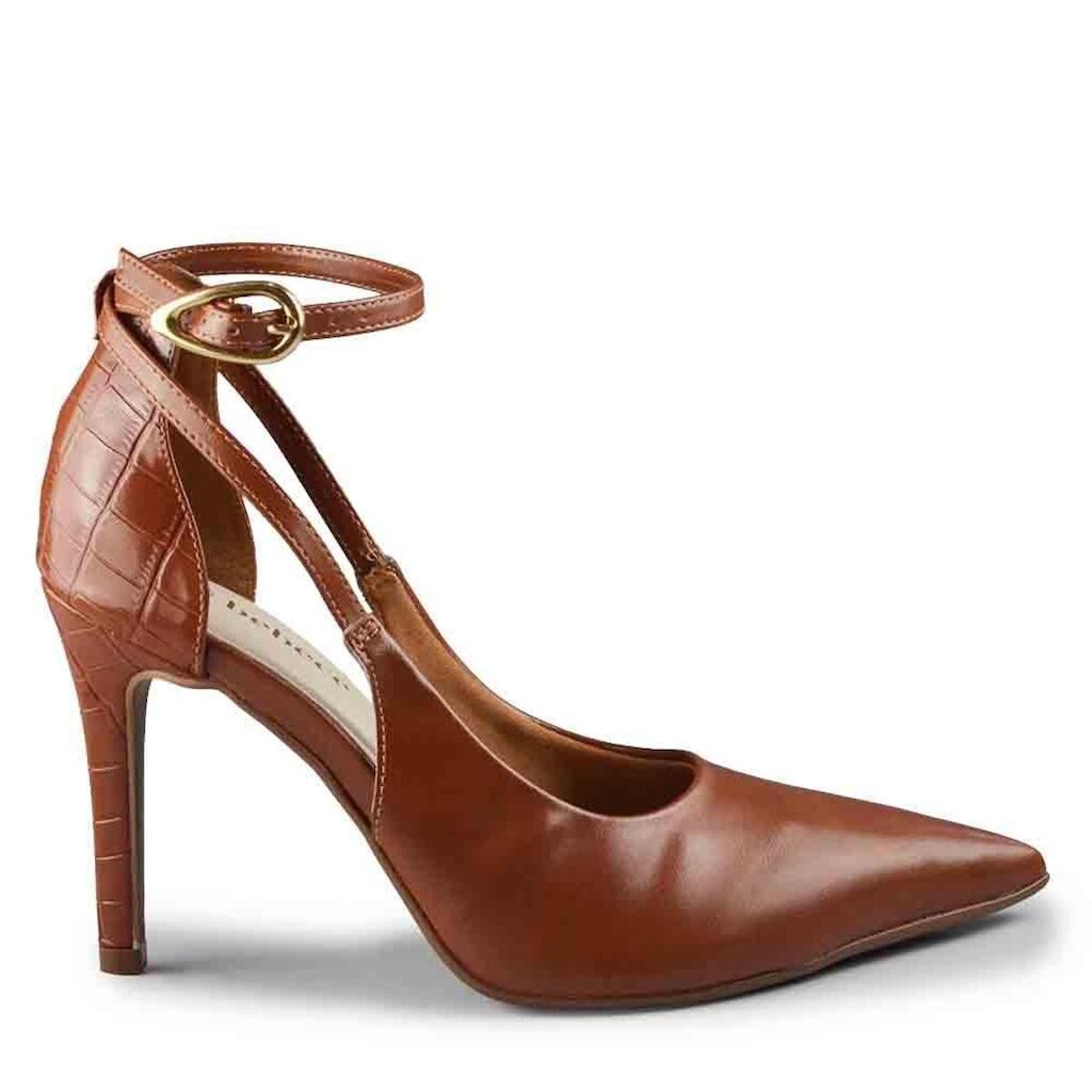 BEBECE Scarpin Bebecê Feminino T9430-293 NP EGEU PECAN/CROCO 35