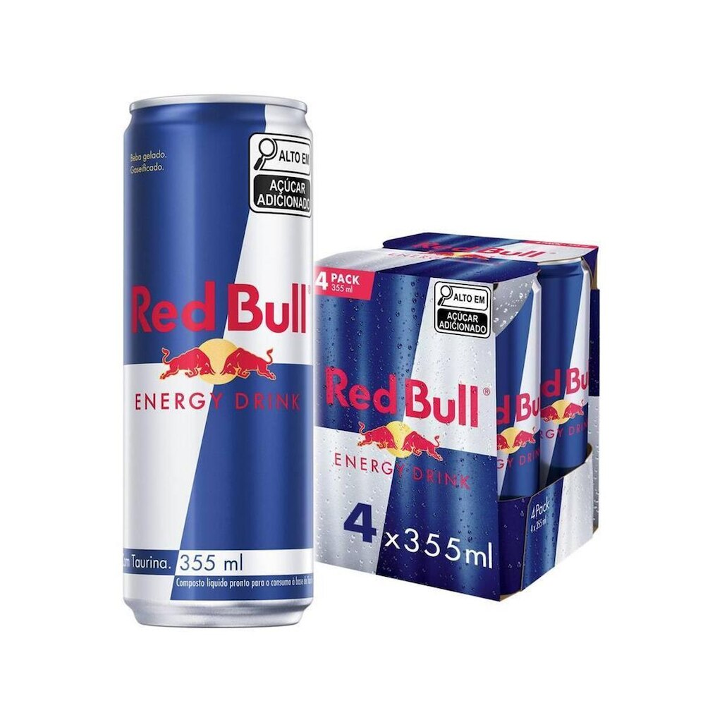 Bebida Energética Red Bull Energy Drink 355ml 4 Unidades