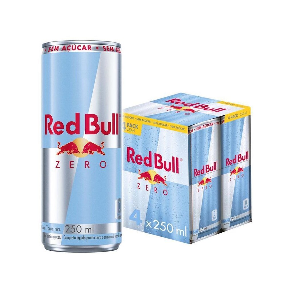 Bebida Energética Red Bull Zero 250ml 4 Unidades