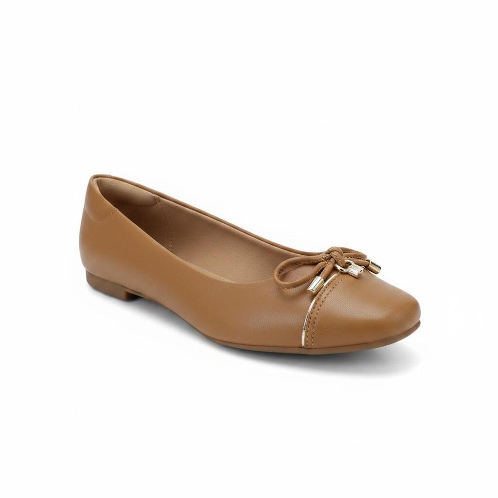 Beira Rio Sapatilha Camel Laço Feminino Conforto Adaptável