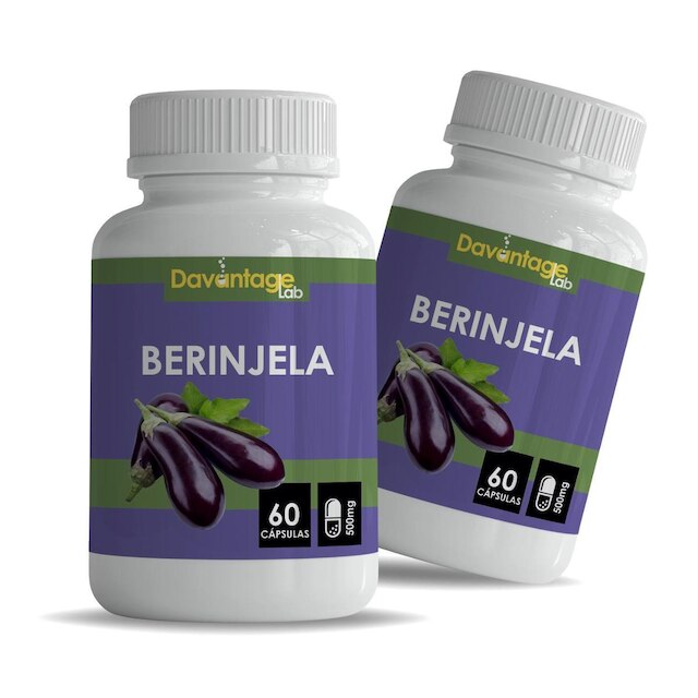 Berinjela 500mg Em Cápsulas A Verdadeira 1 Pote