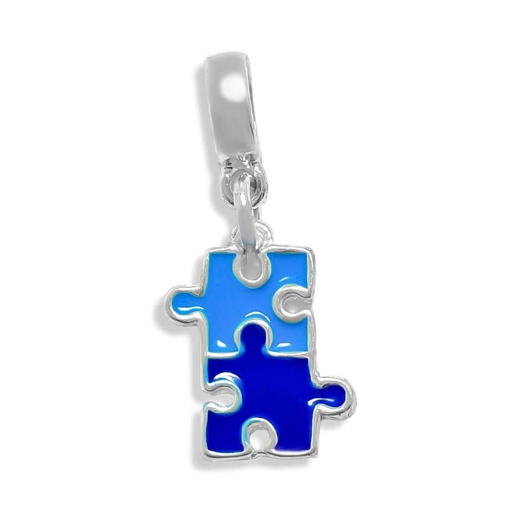 Berloque Charm Autismo Banhado a Prata