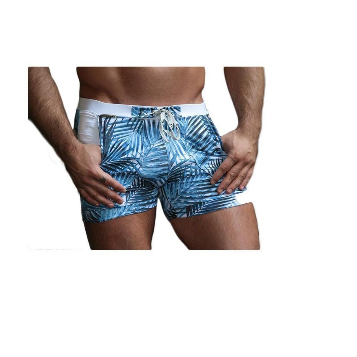 Bermuda & Sunga Boxer Grigo Collection Blue Forest com bolso Menor preço em Bermuda & Sunga Boxer Grigo Collection Blue Forest com bolso