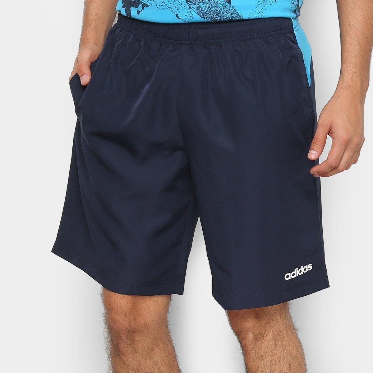 Bermuda Adidas Essentials Mix Masculina - Marinho+Royal Menor preço em Bermuda Adidas Essentials Mix Masculina - Marinho+Royal