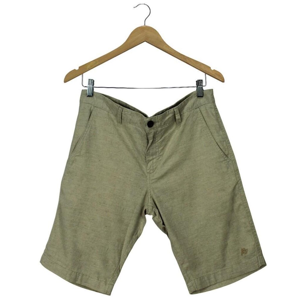 Bermuda Aeropostale Linho Areia Masculina