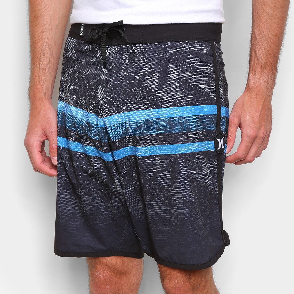 Bermuda Água Hurley Texture Masculina - Preto Menor preço em Bermuda Água Hurley Texture Masculina - Preto