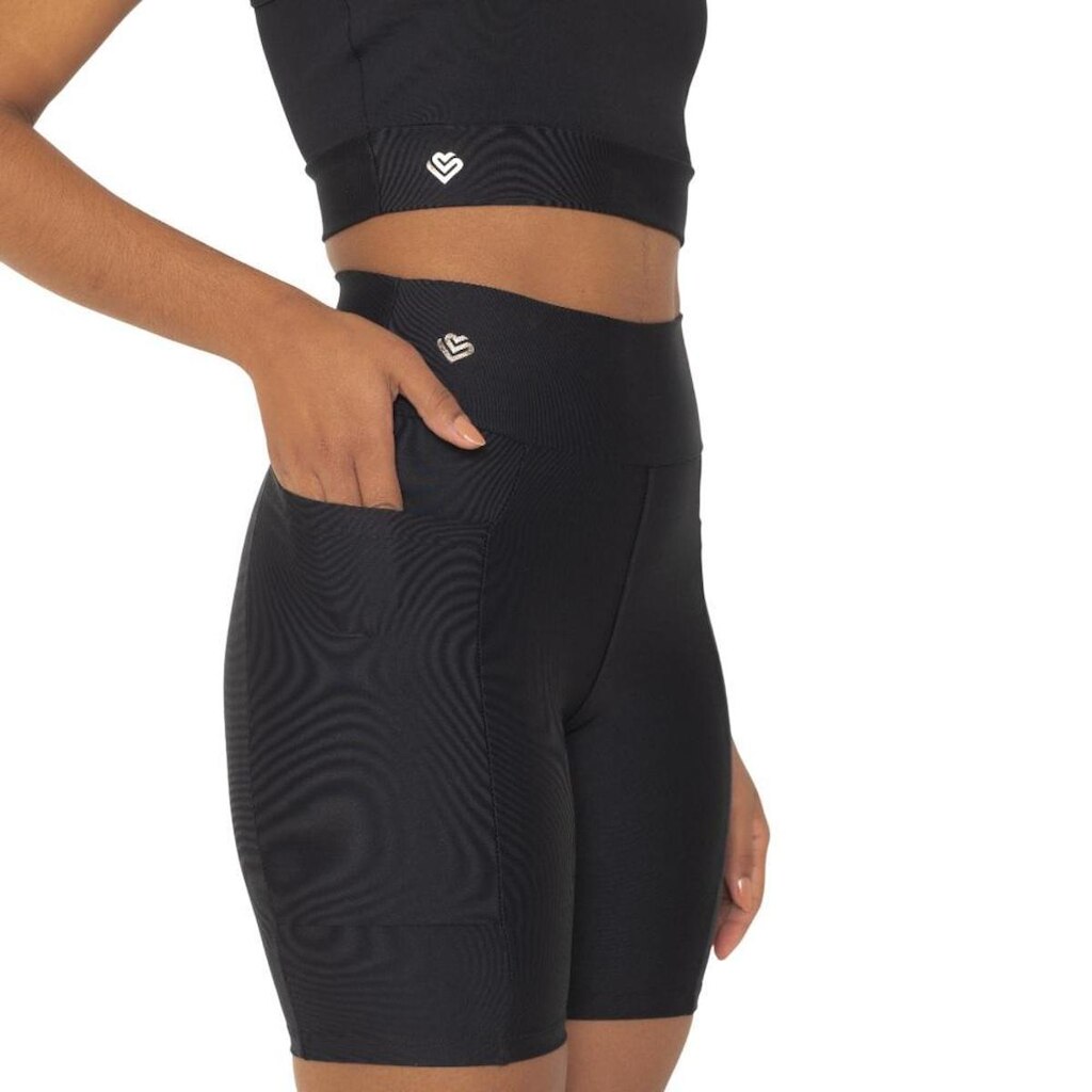 Bermuda Amei Sports Feminina Fitness Bolsos Laterais - 20163