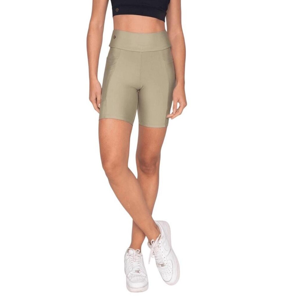 Bermuda Amei Sports Feminina Fitness Bolsos Laterais - 20163