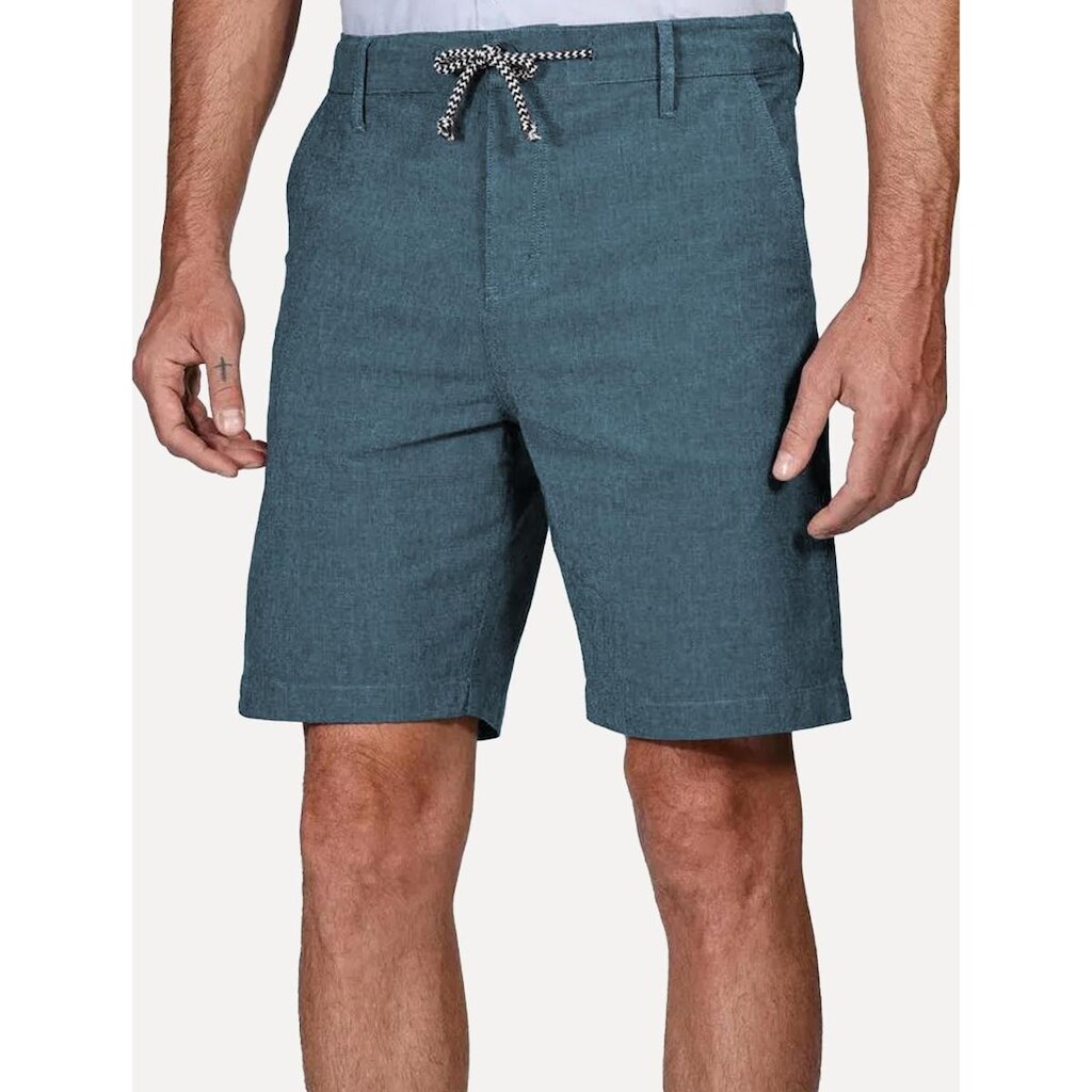 Bermuda Aramis Chino Cotton Sarja Cadarço Azul Mescla