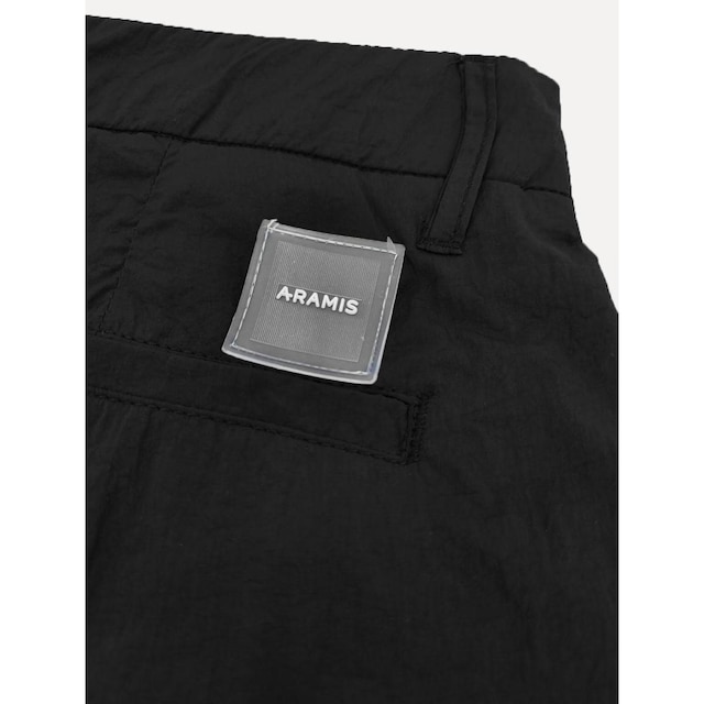 Bermuda Aramis Masculina Cargo Tec Rubber Tag Preta