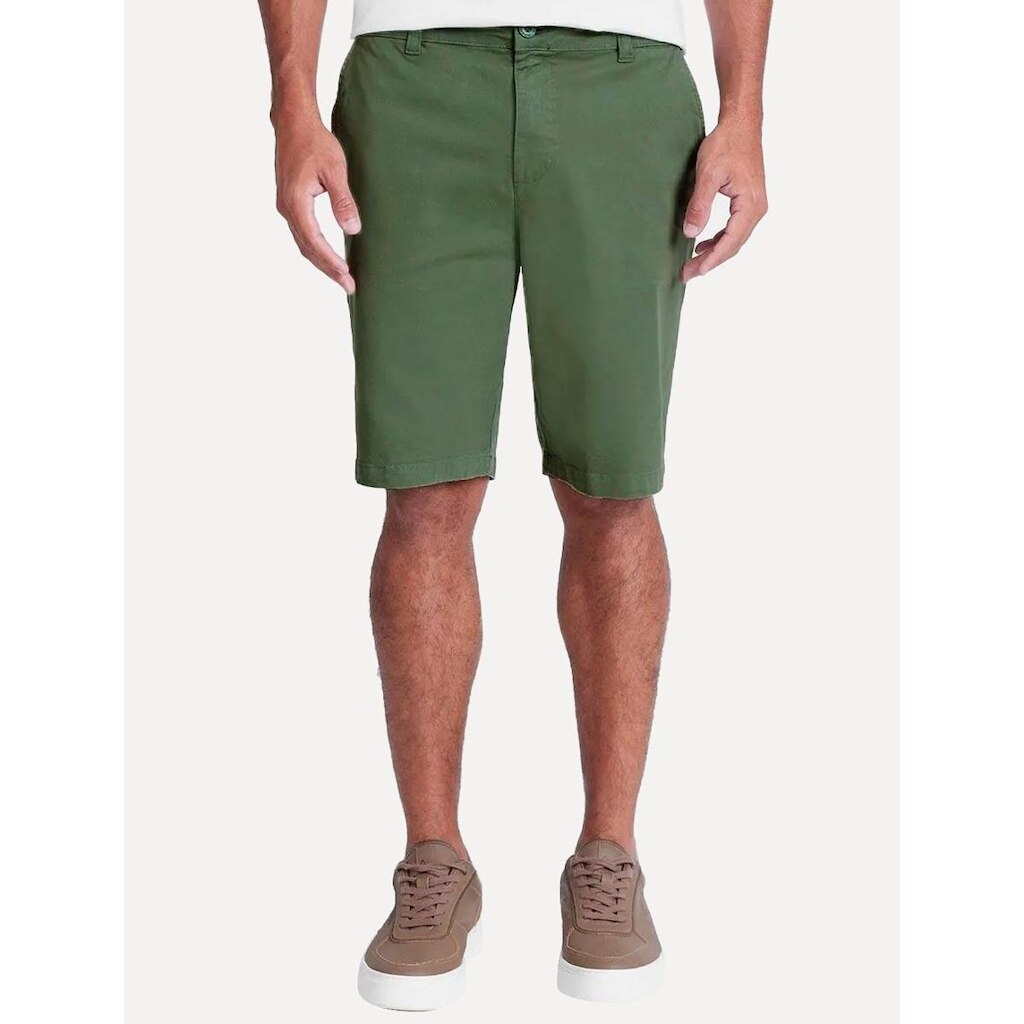 Bermuda Aramis Masculina Chino Cotton Sarja Verde Sálvia