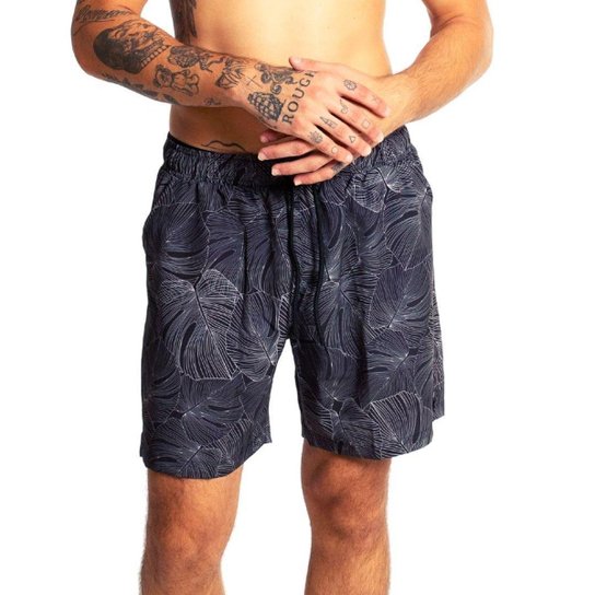 Bermuda Banho Shorts Praia Várias Estampas Qualidade Premium Tactel Com Elastano Hammer