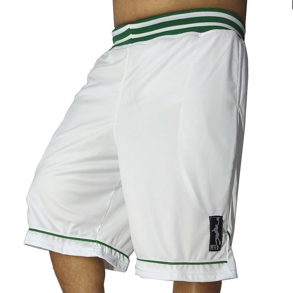 Bermuda Basquete M10 Pro HL Branco Verde