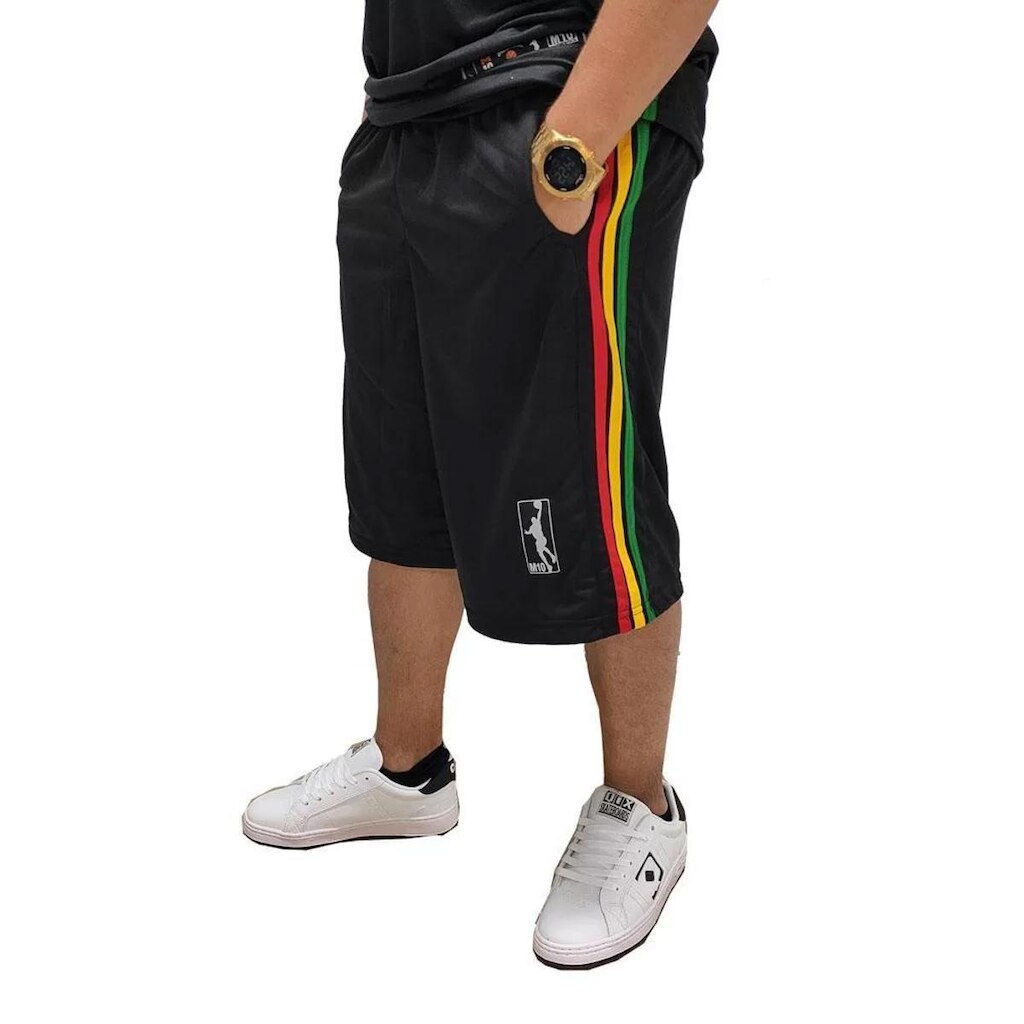 Bermuda Basquete Plus Size M10 Jamaica Reggae