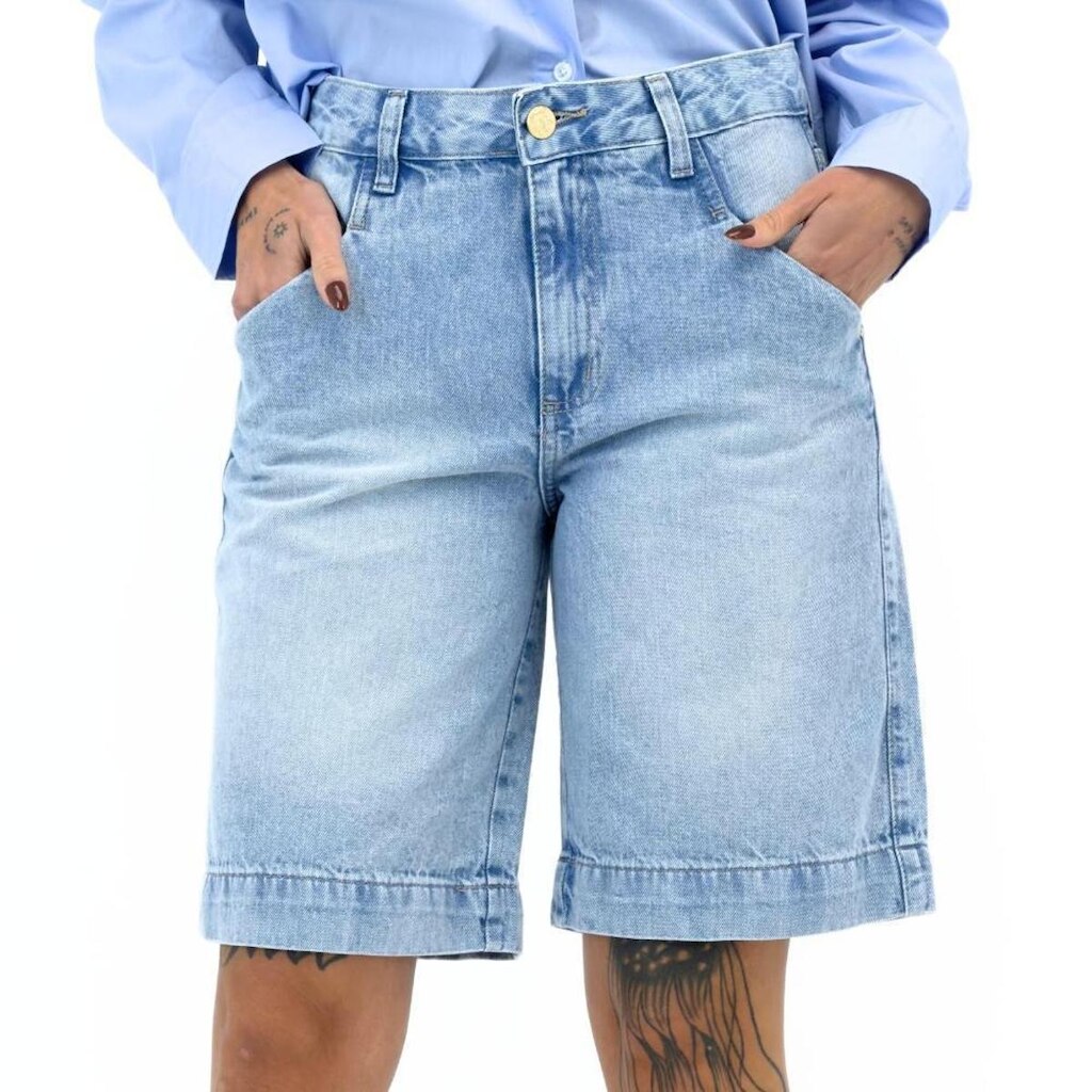 Bermuda Beagle Jorts Jeans Feminina