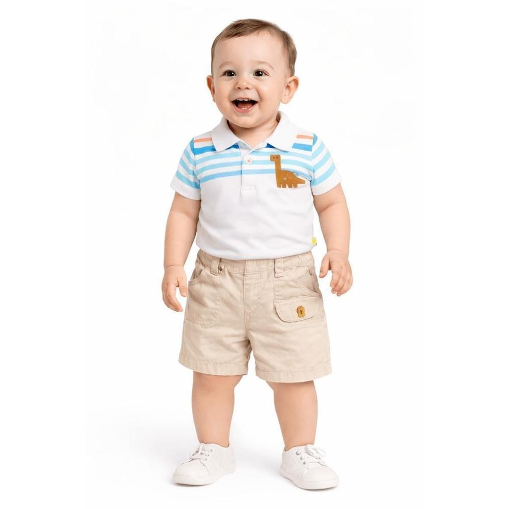 Bermuda Bebê Menino Diverdinos Alphabeto Cru