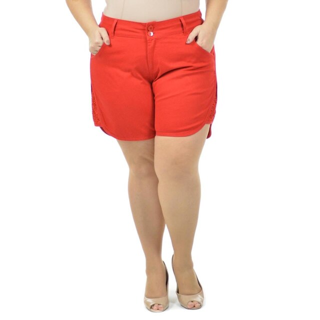 Bermuda bela especial plus size fenomenal Branco 52