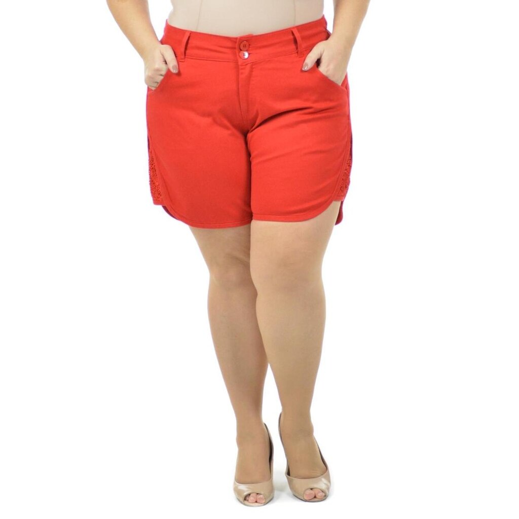 Bermuda bela especial plus size fenomenal Branco 52
