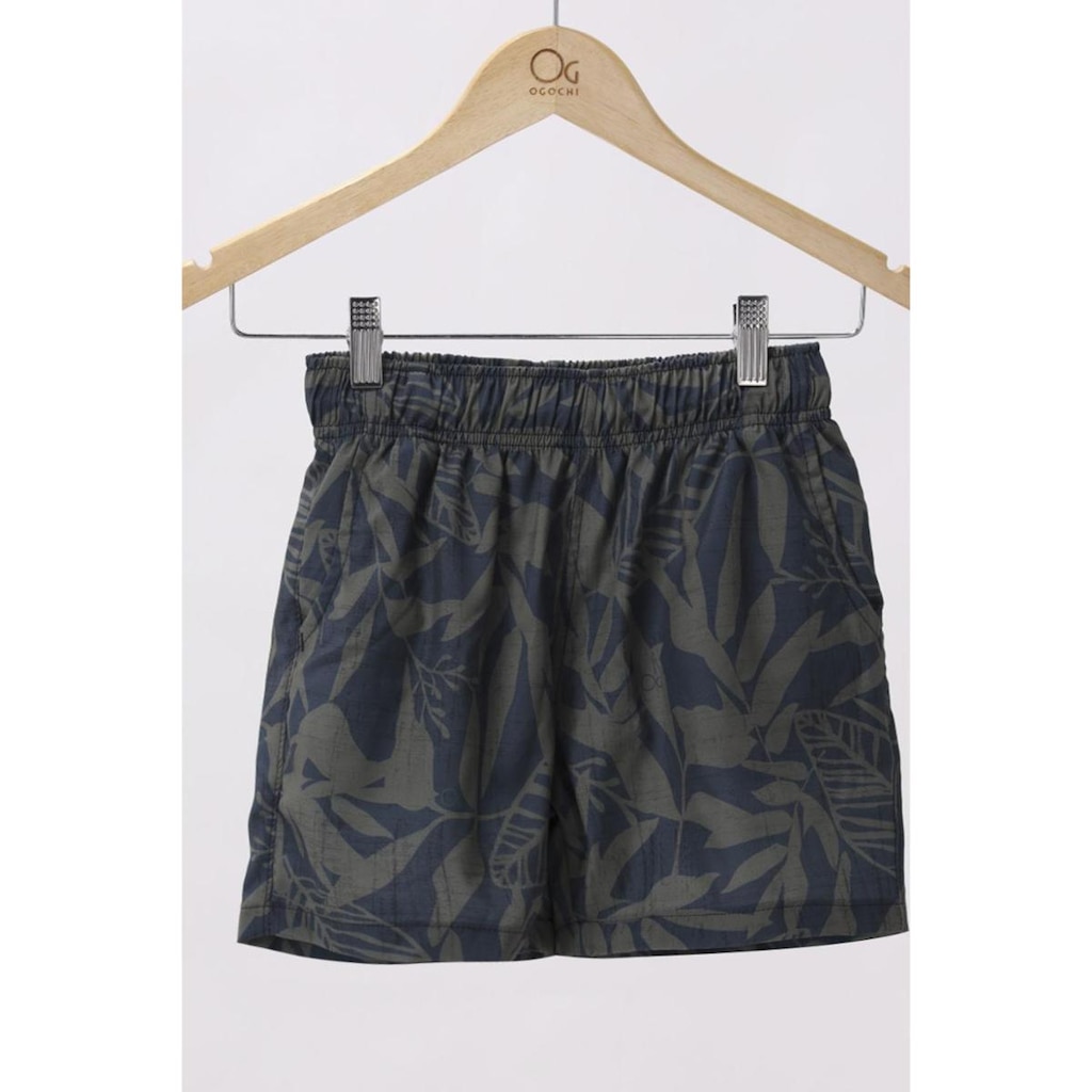 Bermuda Boxer Infantil Tactel Essencial Ogochi Folhas 0132