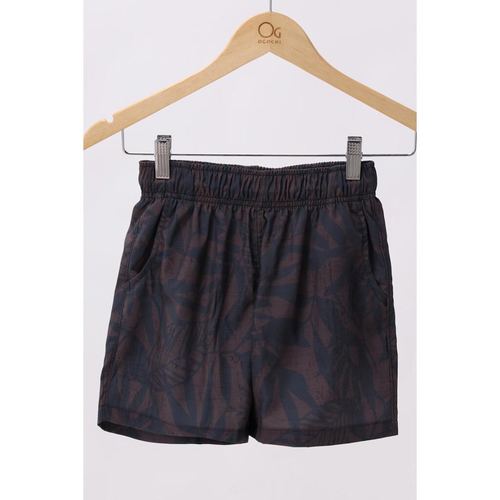 Bermuda Boxer Infantil Tactel Essencial Ogochi Folhas 0137