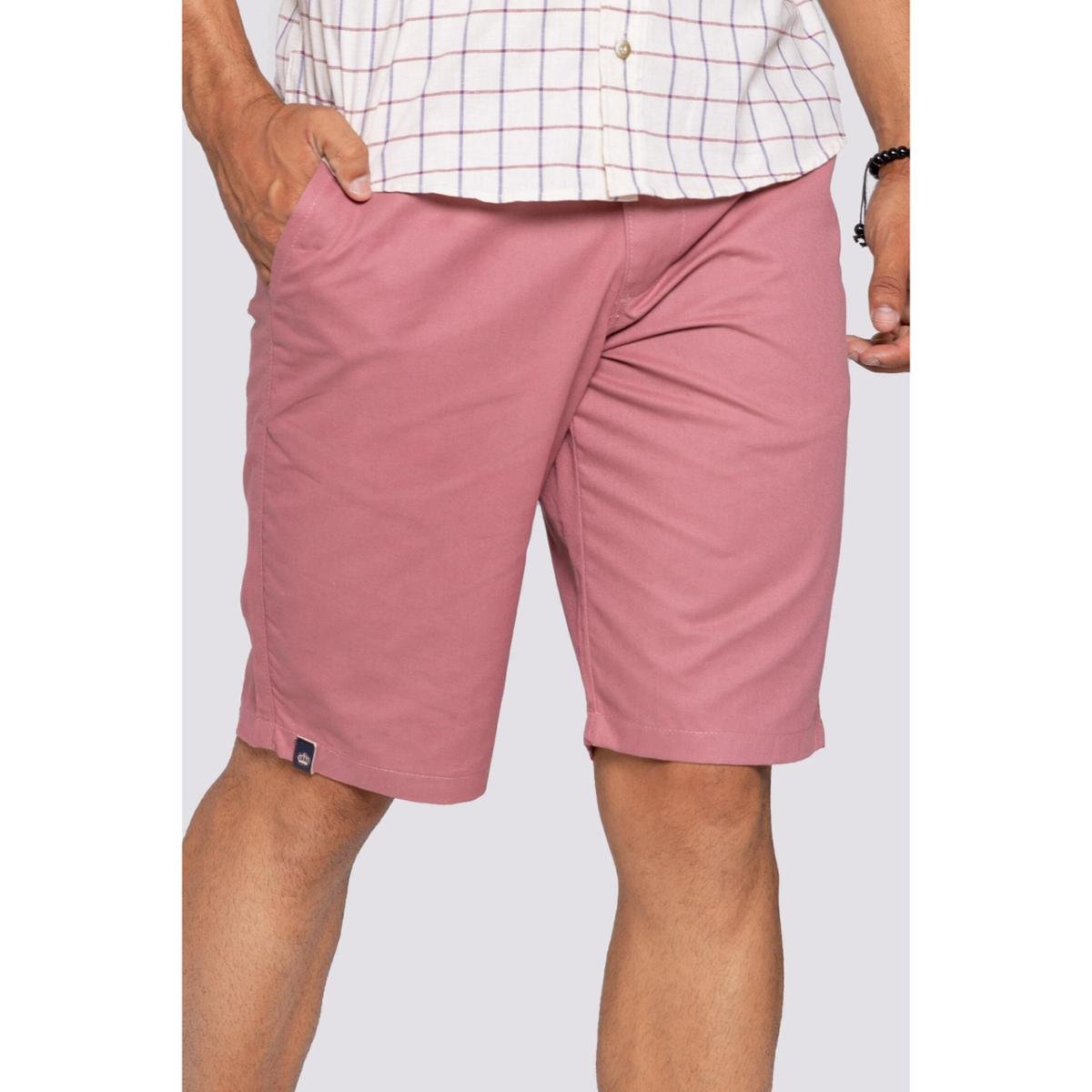 Bermuda Brim Sarja Masculina Social Esporte Fino Premium 100% Algodão Hilios - Coral é ruim? Bermuda Brim Sarja Masculina Social Esporte Fino Premium 100% Algodão Hilios - Coral é boa?