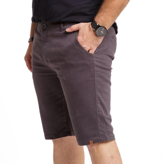 Bermuda California Prime Sarja Cós Bolso Embutido Masculina